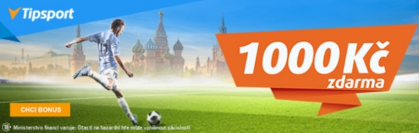 Tipsport: bonus 1 000 Kč během MS ve fotbale