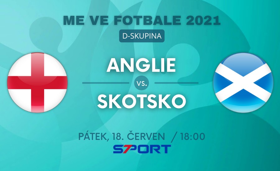 Anglie - Skotsko live EURO 2021 zápas skupiny D dnes