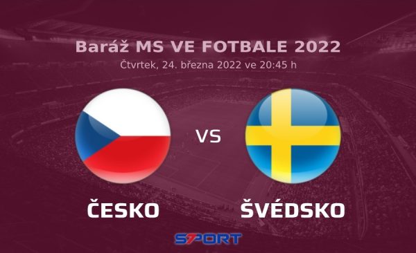 Švédsko – Česko baráž 2022 – Česko podlehlo v prodloužení 0:1!