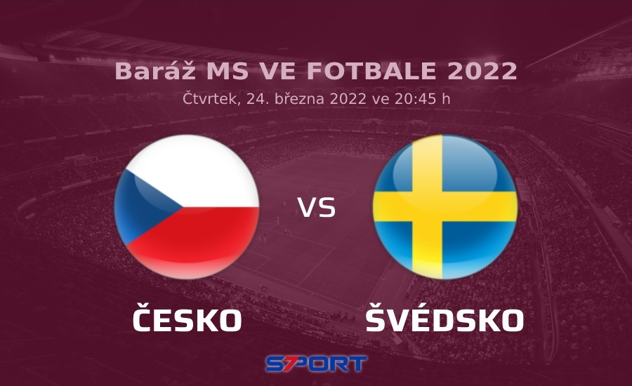 Švédsko – Česko baráž 2022 - Česko podlehlo v prodloužení 0:1! 1 Švédsko - Česko baráž 2022