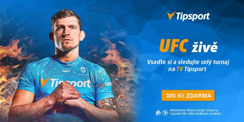 Tipsport bonus 300 Kč. UFC živě!