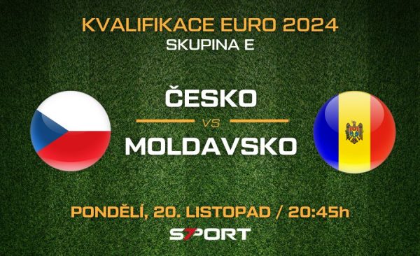Česko – Moldavsko Kvalifikace EURO 2024 – nominace, výsledky, sestavy, live přenos
