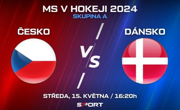 Česko – Dánsko MS v hokeji 2024: Program, sestavy, výsledky, live přenos
