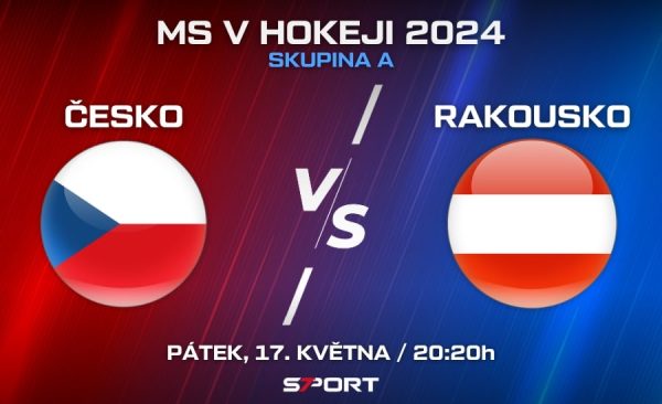 Česko – Rakousko MS v hokeji 2024: program, sestavy, live přenos, výsledky