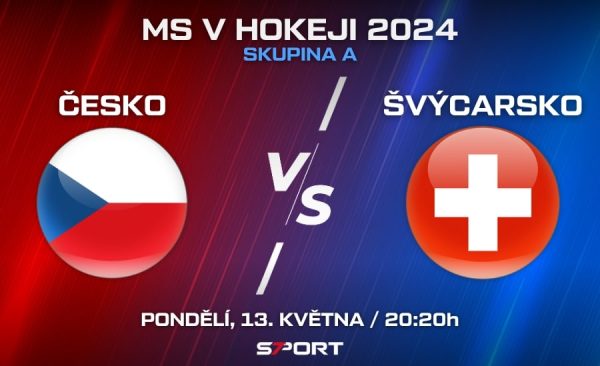 Česko – Švýcarsko na MS v hokeji 2024: Program, sestavy, live stream, výsledky