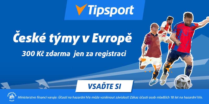 České týmy v Evropě s bonusem zdarma od Tipsportu