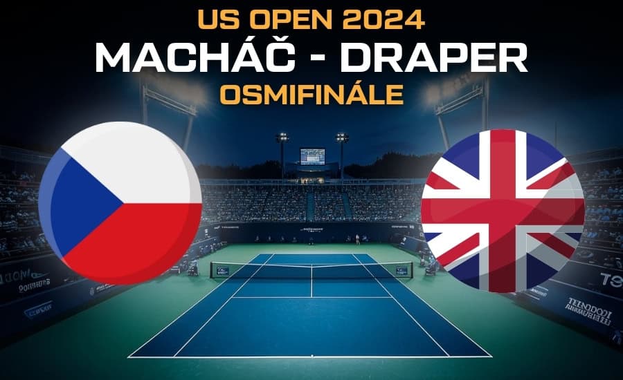 Macháč - Draper US Open 2024 osmifinále - termín, srovnání, kurzy, kde sledovat 1 Macháč - Draper