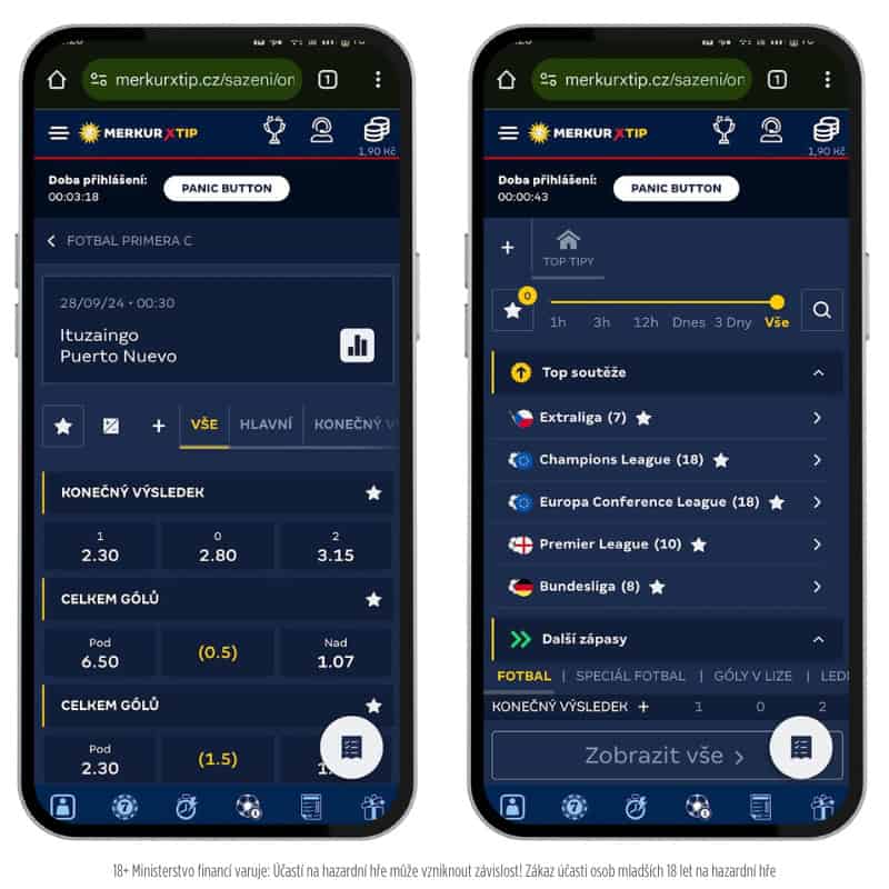 MerkurXtip recenze sázkové kanceláře - výhody, registrace, bonusy, kurzy 8 MerkurXtip na mobilu