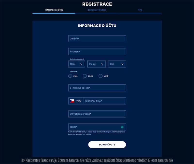 MerkurXtip recenze sázkové kanceláře - výhody, registrace, bonusy, kurzy 2 MerkurXtip registrační formulář
