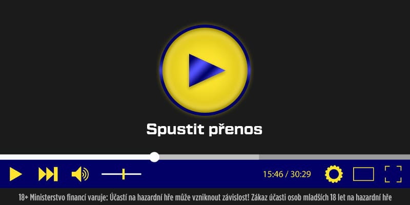 Žlutomodrý live stream banner