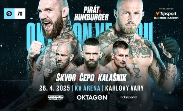 Oktagon 70 Karlovy Vary |26.4.| – program, karta, výsledky, live stream