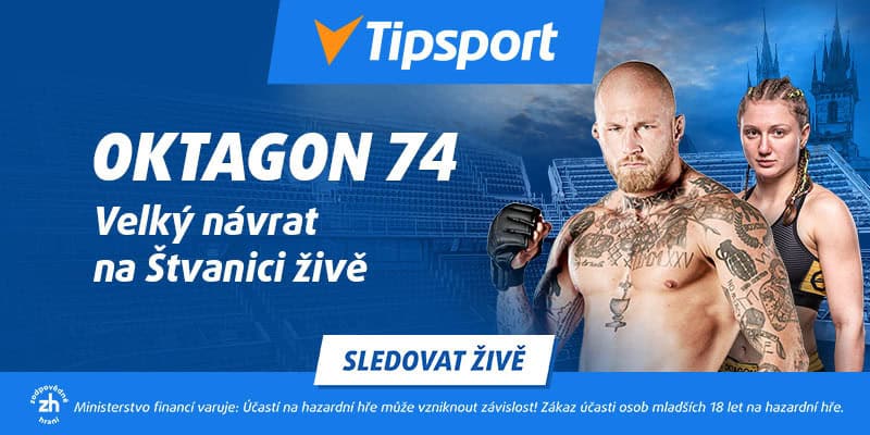 Sledujte Oktagon 74 zdarma s TV Tipsport