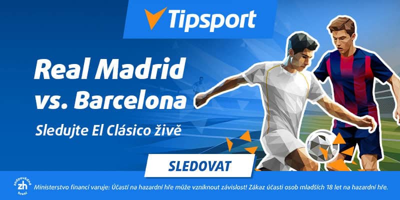 Real vs. Barcelona live stream zdarma na TV Tipsport