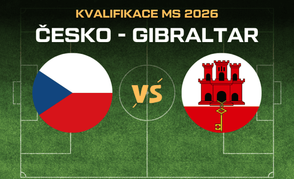 Česko – Gibraltar |17.11.| kvalifikace MS 2026 živě v TV vysílání, audio a sestavy